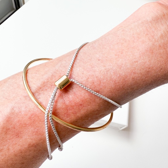Jenny Bird Two Toned Adjustable Bracelet - Picture 3 of 4